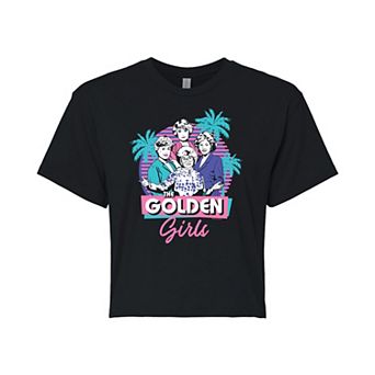 Juniors' Golden Girls Cropped Graphic Tee