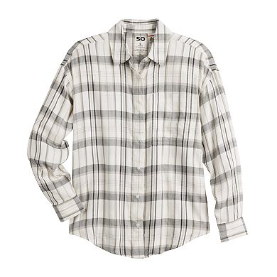 Juniors' SO® Adaptive Oversized Shirt 