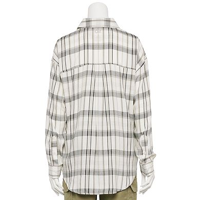 Juniors' SO® Adaptive Oversized Shirt