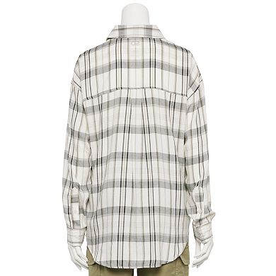 Juniors' SO® Adaptive Oversized Shirt 