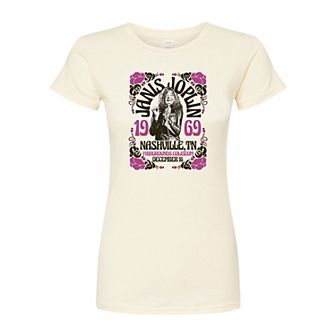 Juniors' Janis Joplin Nashville Fitted Graphic Tee