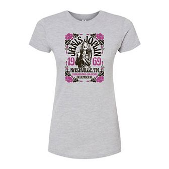 Juniors' Janis Joplin Nashville Fitted Graphic Tee