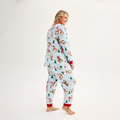 Plus Size Jammies For Your Families® Rudolph the Red-Nosed Reindeer Top & Bottoms Pajama Set