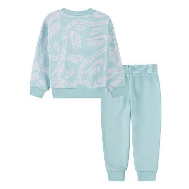 Toddler Boy Nike All-Over Futura Sweatshirt & Pants Set