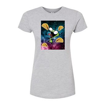 Juniors' Invader Zim Space Tacos Fitted Graphic Tee