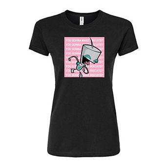 Juniors' Invader Zim Gir Biscuits Fitted Tee