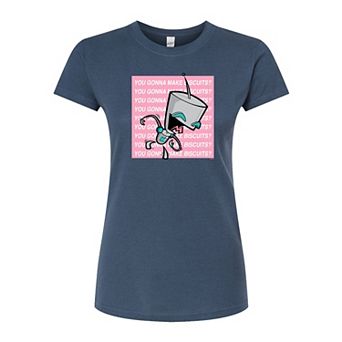 Juniors' Invader Zim Gir Biscuits Fitted Tee