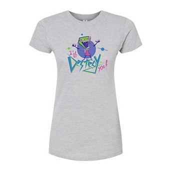 Juniors' Invader Zim Destroy Fitted Tee