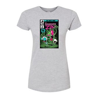 Juniors' Invader Zim Comic Fitted Tee