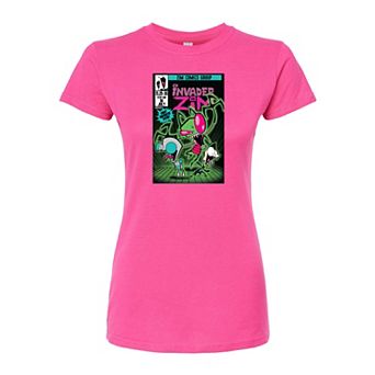 Juniors' Invader Zim Comic Fitted Tee