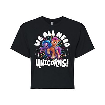 Juniors' My Little Pony Unicorns Cropped Tee