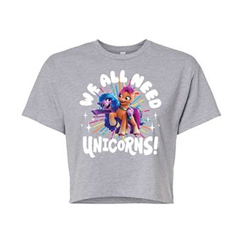 Juniors' My Little Pony Unicorns Cropped Tee
