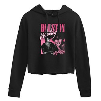 Juniors' Whitney Houston Love Cropped Hoodie