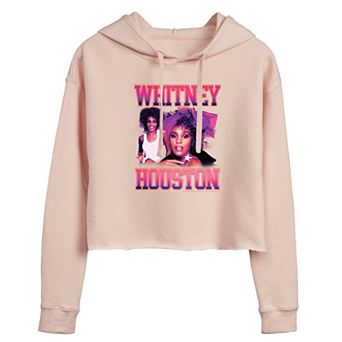 Juniors' Whitney Houston Vintage Cropped Hoodie