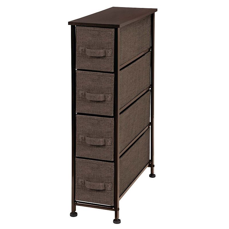 REAHOME 8 Drawer Steel Frame Wood Top Storage Organizer Dresser for Closet,  Living Room, and Entryway with 2 Additional Drawer Organizers, Dark Taupe