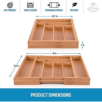 Zulay Kitchen Expandable Kitchen Drawer Organizer