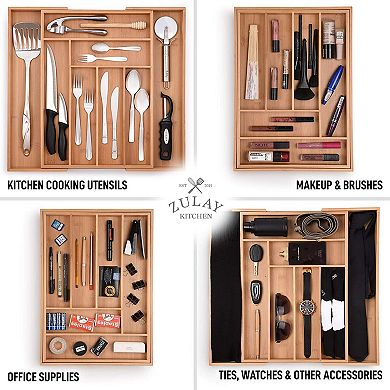 Zulay Kitchen Expandable Kitchen Drawer Organizer