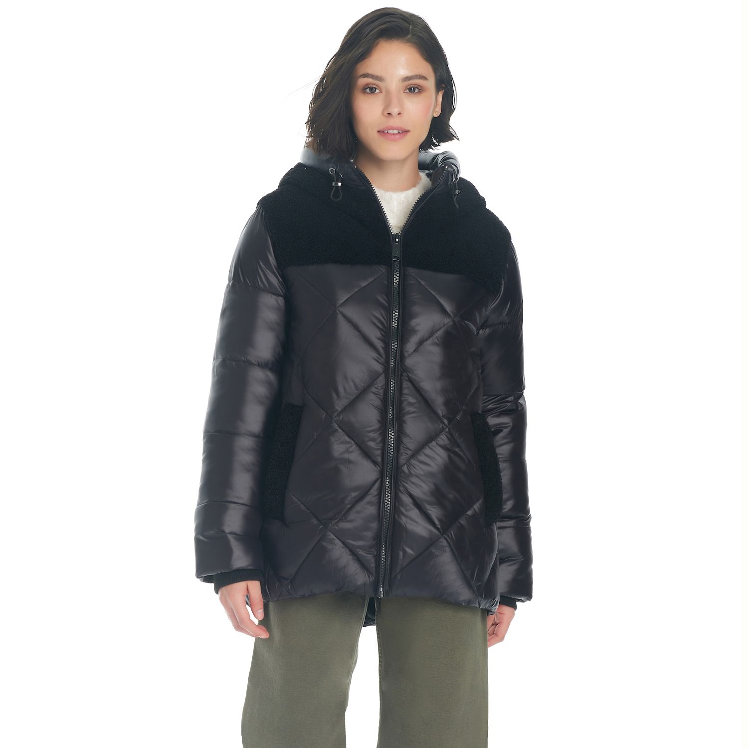 Women's Koolaburra By UGG Sherpa Mixed-Media Puffer Jacket