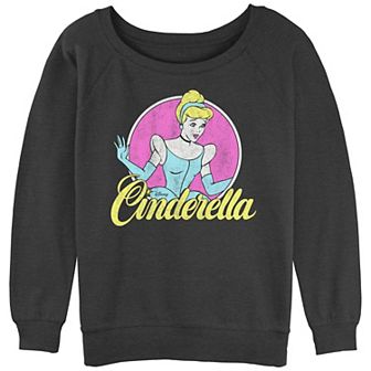 Disney's Cinderella Juniors' Simple Portrait Slouchy Terry Graphic Sweatshirt