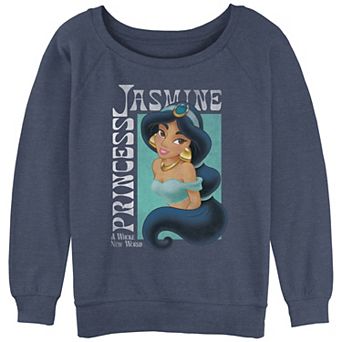 Disney's Aladdin Juniors' Jasmine Poster Slouchy Terry Graphic Sweatshirt