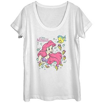 Disney's Little Mermaid Juniors' Ariel & Flounder Graphic Tee