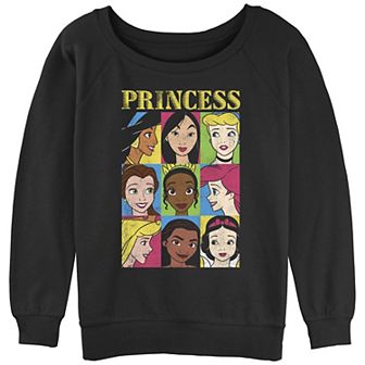 Disney's Princesses Juniors' Grid Slouchy Graphic Tee