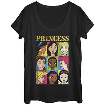 Disney's Princesses Juniors' Face In Box Graphic Tee