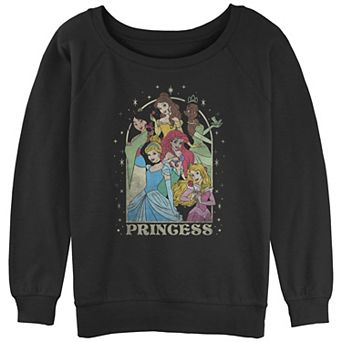 Disney's Princesses Juniors' Arch Slouchy Terry Graphic Sweatshirt