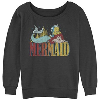 Disney's Little Mermaid Juniors' Mermaid Slouchy Terry Graphic Tee
