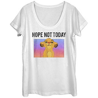 Disney's The Lion King Juniors' Simba Not Today Meme Graphic Tee