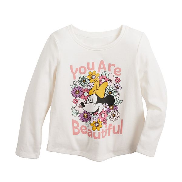 T-shirt manches longues Minnie imprimé frontal (Disney Baby) main image 0