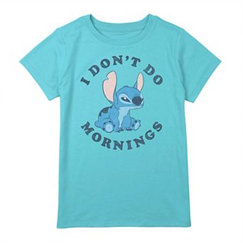 Disney's Lilo & Stitch Girls 7-16 I Don't Do Mornings Graphic Tee