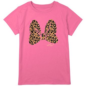 Disney's Minnie Mouse Girls 7-16 Leopard Print Bow Graphic Tee
