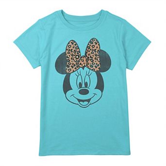 Disney's Minnie Mouse Girls 7-16 Leopard Print Bow Portrait Graphic Tee