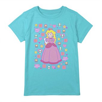 Girls 7-16 Nintendo Princess Peach Peachtone Present Graphic Tee