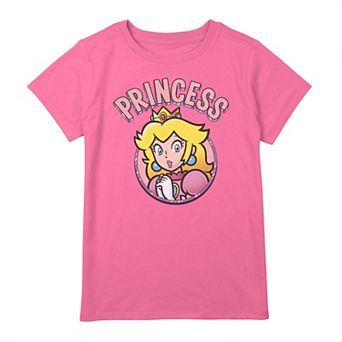 Girls 7-16 Nintendo Princess Peach Circle Portrait Graphic Tee