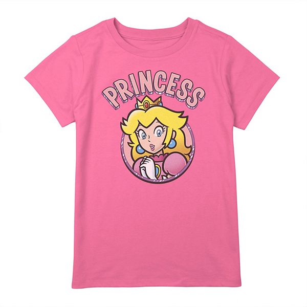 Girls 7-16 Nintendo Princess Peach Circle Portrait Graphic Tee