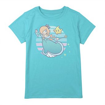 Girls 7-16 Nintendo Super Mario Galaxy Rosalina And Luma Round Portrait Graphic Tee