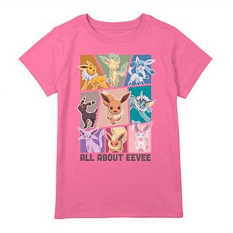 Girls 7-16 Pokemon All About Eevee Evolutions Graphic Tee