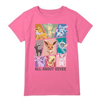 Girls 7-16 Pokemon All About Eevee Evolutions Graphic Tee