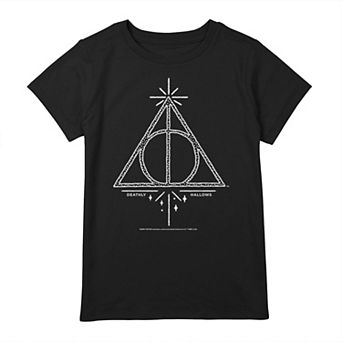 Girls 7-16 Harry Potter Deathly Hallows Symbol Line Art Graphic Tee