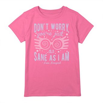 Girls 7-16 Harry Potter Luna You're Just As Sane As I Am Quote Graphic Tee