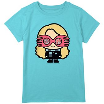 Girls 7-16 Harry Potter Luna Lovegood Cute Cartoon Style Portrait Graphic Tee