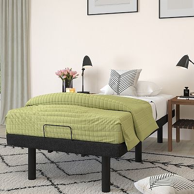 Merrick Lane Neptune Twin XL Adjustable Bed Frame with Wireless