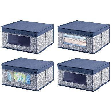 mDesign Soft Fabric Child/Kid Storage Organizer Box - 4 Pack