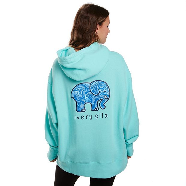 Juniors' IVORY ELLA Swirl Elephant Hoodie