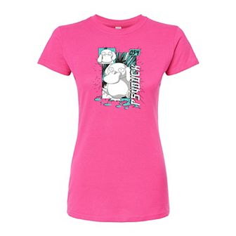Juniors' Pokémon Psyduck Anime Fitted Tee