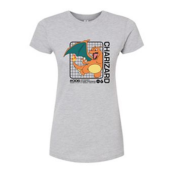 Juniors' Pokémon Charizard Stats Fitted Tee