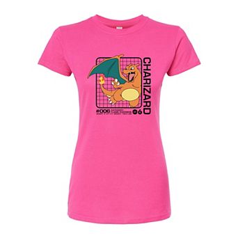 Juniors' Pokémon Charizard Stats Fitted Tee