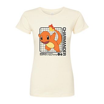 Juniors' Pokémon Charmander Stats Fitted Tee